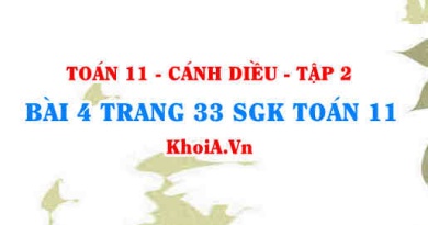 Bài 4 trang 33 Toán 11 tập 2 Cánh Diều